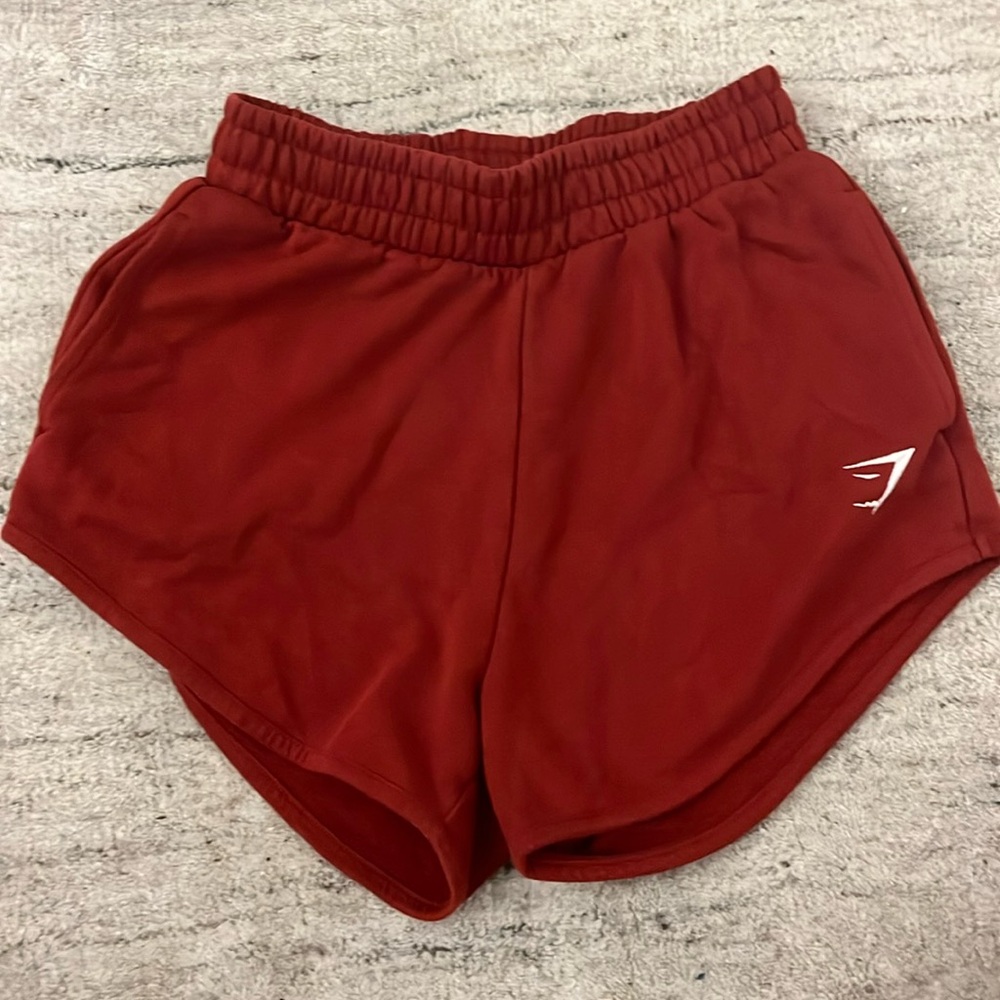 Gymshark red xs training sweat shorts